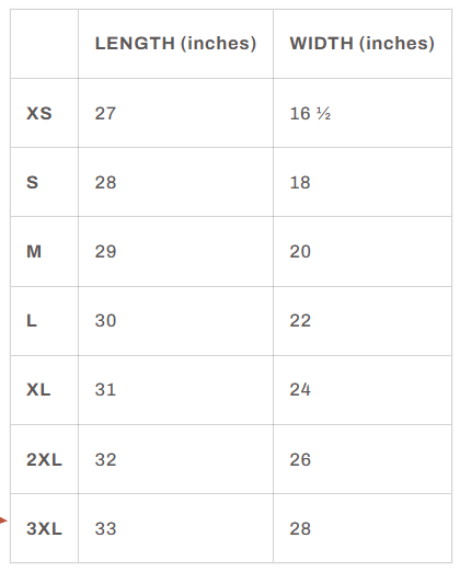 Strong Connection Short Sleeve Tee size chart