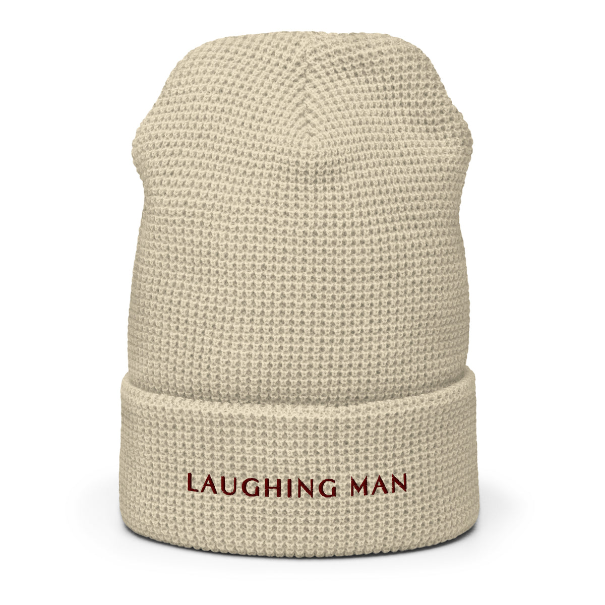 Laughing Man Signature Logo Waffle Beanie