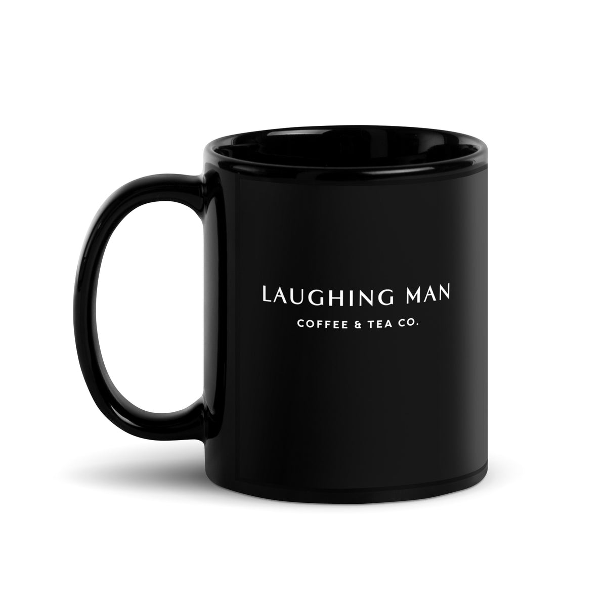 Laughing Man Signature Logo Mug Black