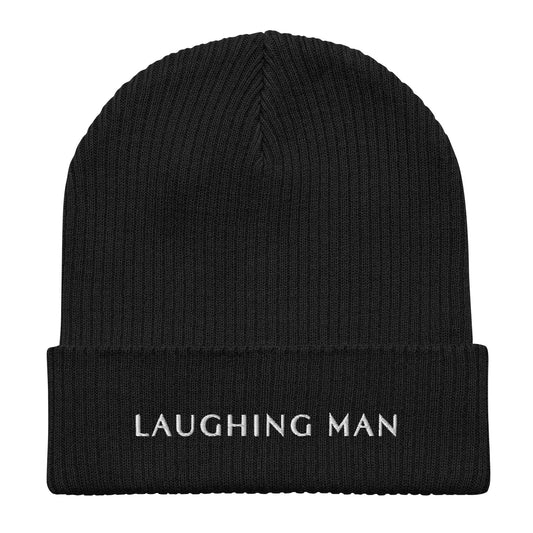 Laughing Man Signature Organic Ribbed Beanie.