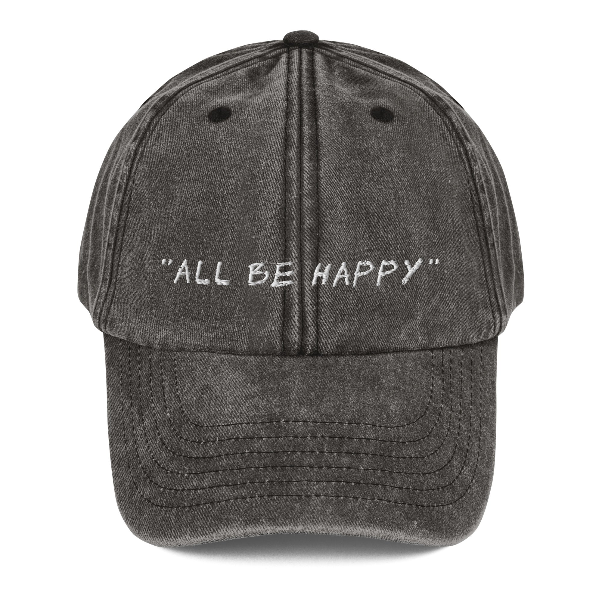 All Be Happy Vintage Dad Hat Laughing Man Coffee